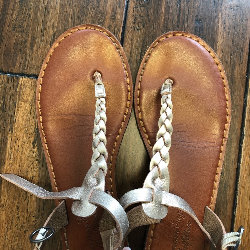 Rose Gold Braided Sandals